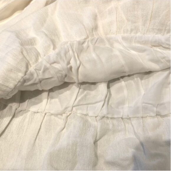 EUC Zara Balloon High-Waisted Skirt with Rope Belt Color: Ecru, Size: M - Picture 8 of 11